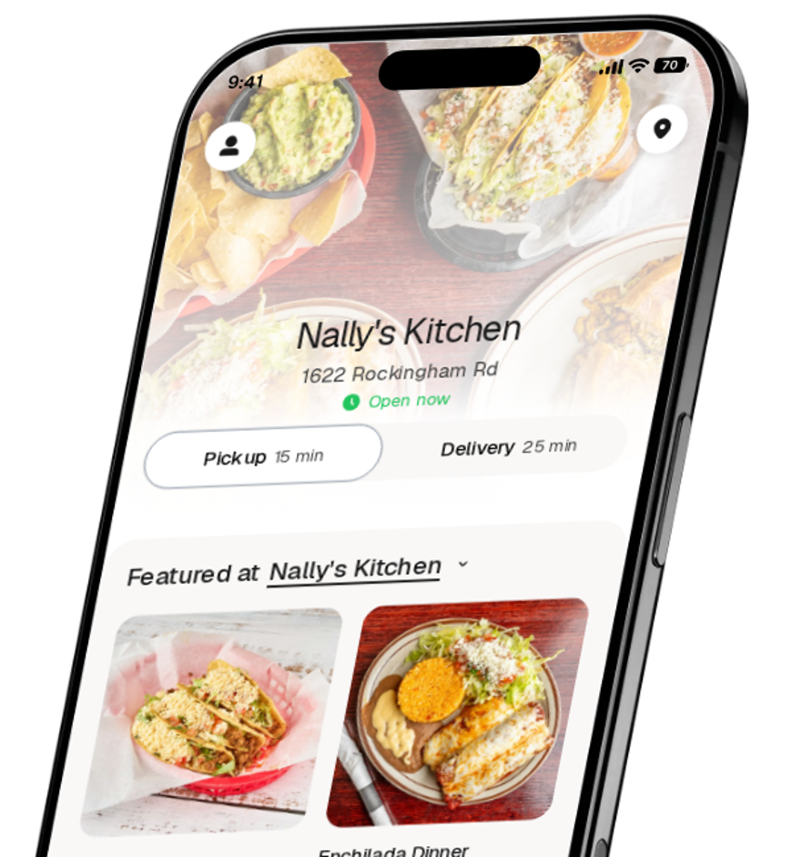 Nally's Kitchen app preview